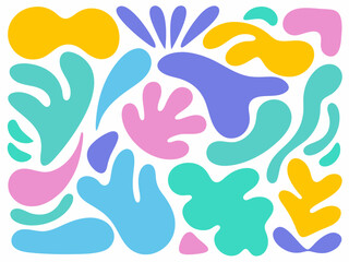 Colorful Abstract Floral Splash Vector Pattern.