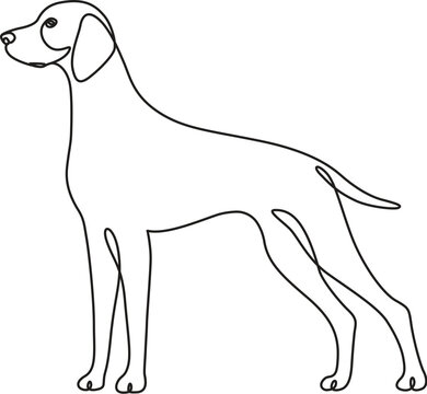 recommend clip art:  German Shepherd Dog continuous line art drawing