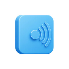 3D icon of signal technology isolated on white background 