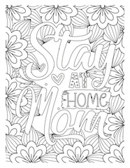 Mothers-Day-Quotes-Coloring Pages. set of hand drawn fashion accessories for your design