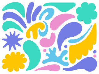 Fototapeta premium Colorful Abstract Floral Splash Vector Pattern.