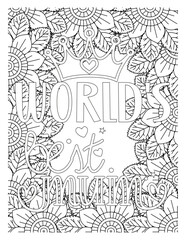 Fototapeta premium Mothers-Day-Quotes-Coloring Pages. hand drawn vector illustration of animals