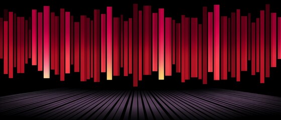 Abstract Red Stage Design