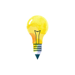 Light Bulb and Pencil Concept in Creative Design Style