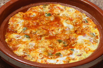 Fresh Moroccan Egg Tajine Close Up