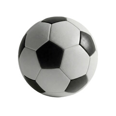 Classic Black and White Soccer Ball on a Transparent Background Photorealistic Detail for Sports and Design Projects