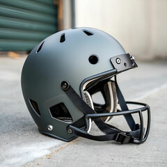 Fototapeta premium Set collection of white motorcycle carbon integral crash helmet isolated white background. motorsport car kart racing transportation safety concept