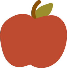 Hand drawn red apple
