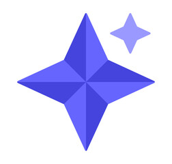 Modern, vibrant purple star graphic for design elements