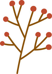 Autumn season decoration holly red berries