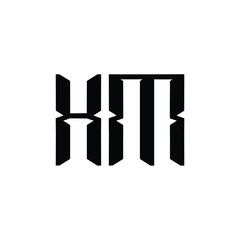 HM monogram logo design letter text name symbol monochrome logotype alphabet character simple logo