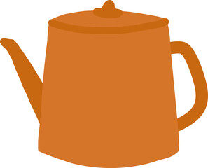 Cute Hand drawn teapot icon elements illustration