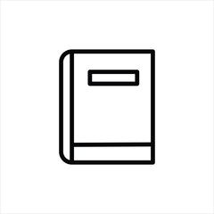 book line icon vector on white background.