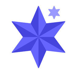 Stylish purple star graphic design element.