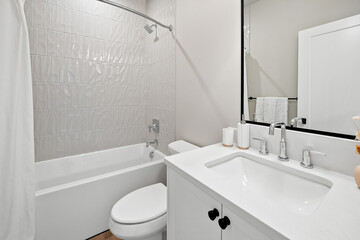Bathroom with a white toilet and sink