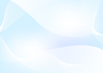 白と水色のグラデーションの背景　ベクター　素材