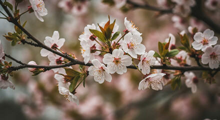 Obraz premium Delicate Spring Blossoms soft petals gentle breeze nature s beauty peaceful scene blooming flowers