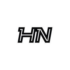 HN monogram logo design letter text name symbol monochrome logotype alphabet character simple logo