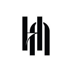 HN monogram logo design letter text name symbol monochrome logotype alphabet character simple logo