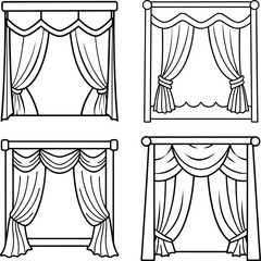 Various styles of curtain designs