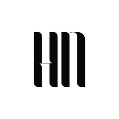 HN monogram logo design letter text name symbol monochrome logotype alphabet character simple logo