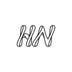 HN monogram logo design letter text name symbol monochrome logotype alphabet character simple logo
