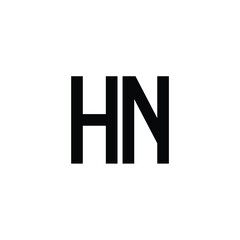 HN monogram logo design letter text name symbol monochrome logotype alphabet character simple logo