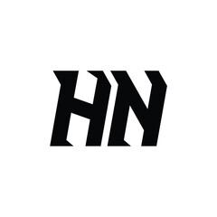HN monogram logo design letter text name symbol monochrome logotype alphabet character simple logo