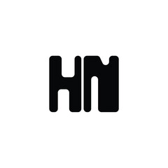 HN monogram logo design letter text name symbol monochrome logotype alphabet character simple logo