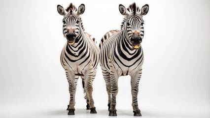 Naklejka premium A cheerful cartoon zebra character with a wide smile, large expressive eyes, and prominent stripes