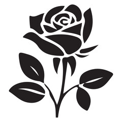 black rose vector illustration eps 10