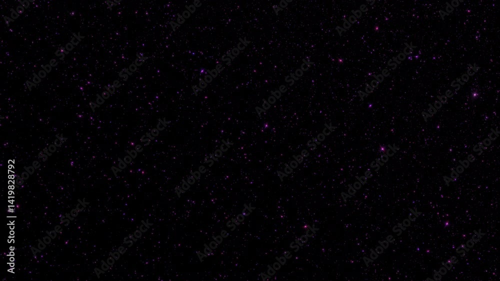 Canvas Prints abstract loop glow pink stars particles flow up on black background.winter holiday background concep