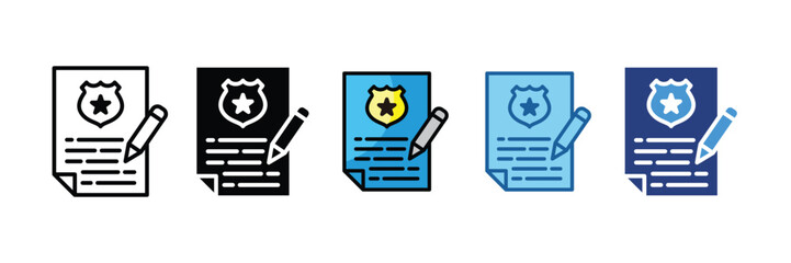 Crime Report  Icon Element For Design