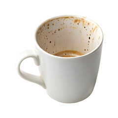 Empty coffee cup with coffee stains