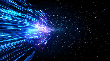 Abstract Glowing Lines Digital Art