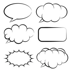 Comic Speech Bubbles Vector Design