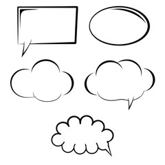 Comic Speech Bubbles Vector Design
