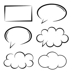 Comic Speech Bubbles Vector Design