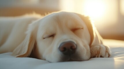 Obraz premium Golden Retriever sleeping peacefully