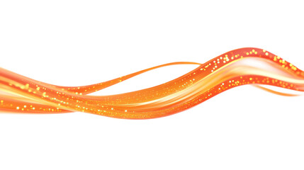 Yellow Light Trail Speed Lines with Motion Effect Isolated on Transparent Background