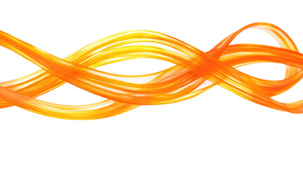 Yellow Light Trail Speed Lines with Motion Effect Isolated on Transparent Background
