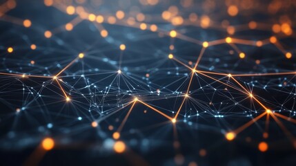 Fototapeta premium Complex network of interconnected data points.