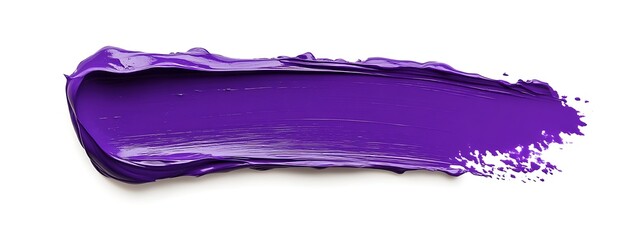 Obraz premium A single thick line in Purple paint on a white background