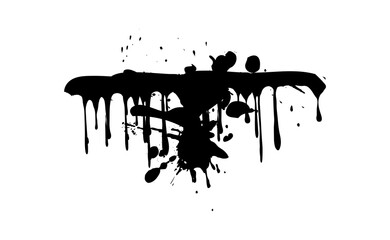 Abstract brush stock isolated on transparent PNG file
