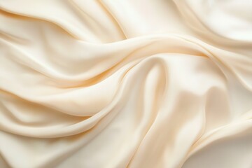 Obraz premium Creamy, flowing silk drapes in luxurious folds.