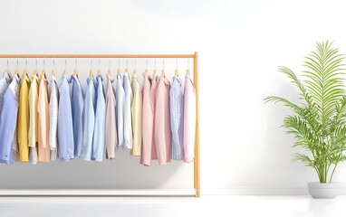 Fototapeta premium Colorful Clothes Rack Display