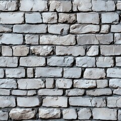 Obraz premium Gray brick wall background texture pattern stone masonry architecture construction material.