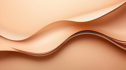 Obraz premium Abstract Beige Background With Copper Curves