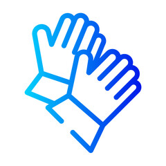 work gloves Line Gradient Icon