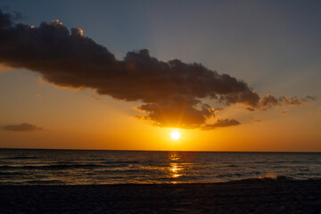 Sunsets Over Beaches, Palm Trees and Oceans